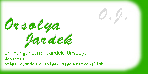 orsolya jardek business card